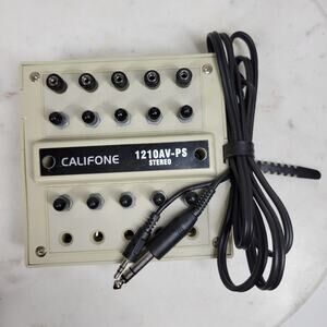 Califone Position Stereo Junction Jackbox 1210AV-PS White Portable